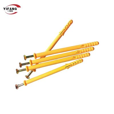 Желтая голубая рыба как пластиковый винт гипсокартона анкера расширения затыкает общий стандарт