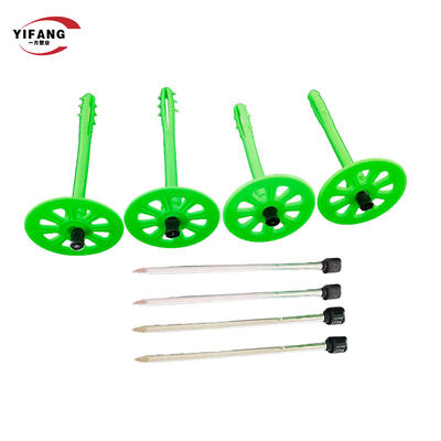 Пластмассовые теплоизоляционные крепежные приспособления Ногти для изоляции стеклянной шерсти для наружных стен